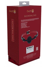 Ouch Milan Ball Gag-Black/Red