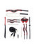 OUCH Milan Kit with Bag-Black/Red