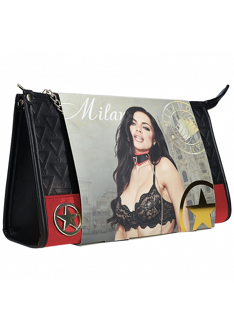 Ouch Milan Kit with Bag-Black/Red