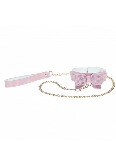 OUCH Paris Collar with Leash-Pink
