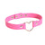 Collar with Heart Connector-Pink