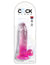 King Cock Clear 7" with Balls-Pink