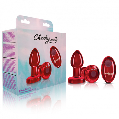 Cheeky Charms Rechargeable Vibrating Small Red