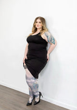 Thigh High: Mackenzie Black/White Tie Dye