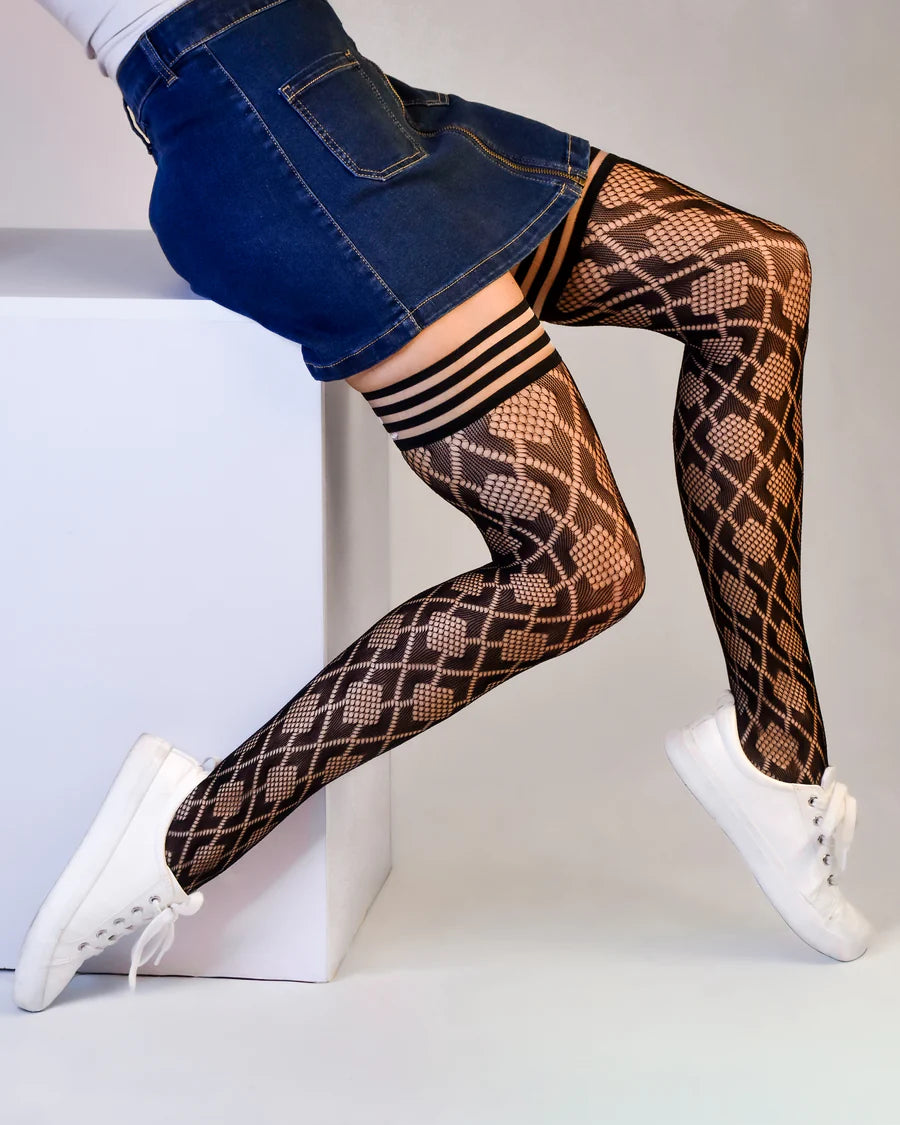 Thigh High: Elle Diamond Fishnet