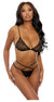 Pearl Bra & Panty One Size-Black