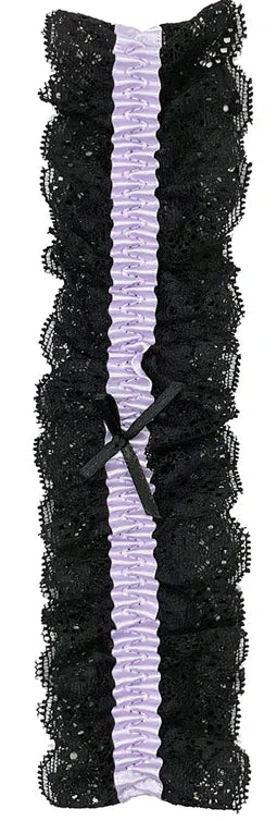 Lace Garter-Black/Lilac