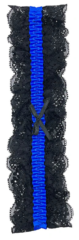 Lace Garter-Black/Blue