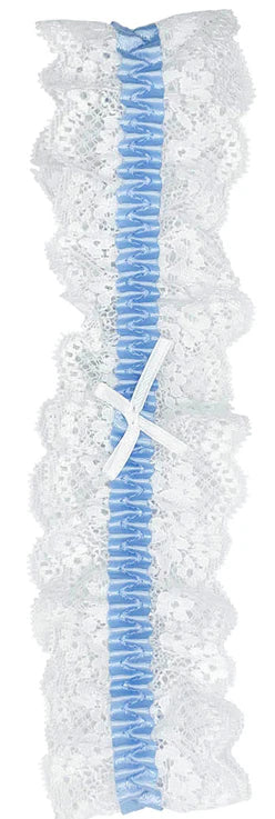 Lace Garter-White/Blue