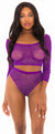 Rhinestone Crop Set One Size- Purple