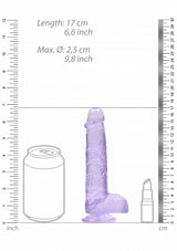 RealRock Dildo with Balls - Purple 6"
