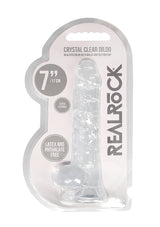 RealRock Dildo with Balls - Clear 7"