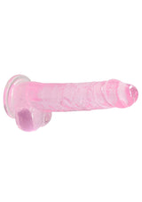 RealRock Dildo with Balls - Pink 8"