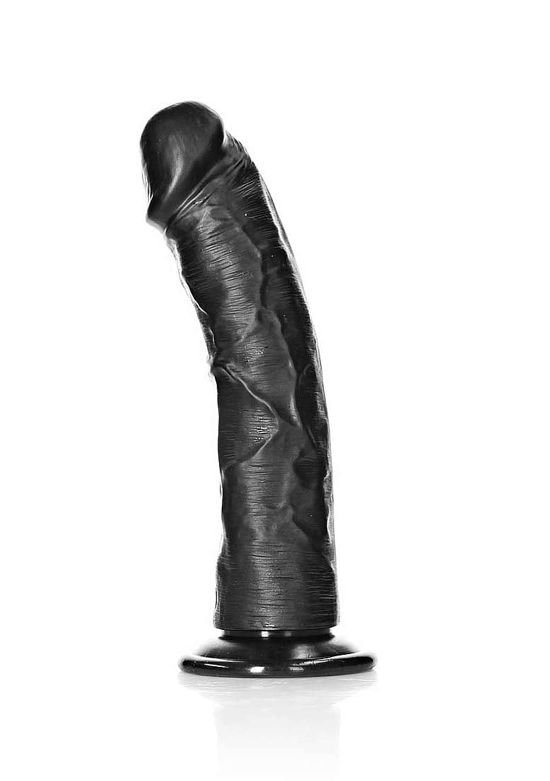 RealRock Curved Dong - Black 8"