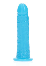 RealRock Glow In The Dark Dildo - Blue 6"