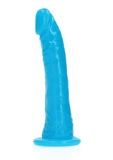 RealRock Glow In The Dark Dildo - Blue 6"