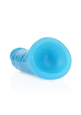 RealRock Glow In The Dark Dildo - Blue 6"