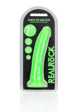 RealRock Glow In The Dark Dildo - Green 7"