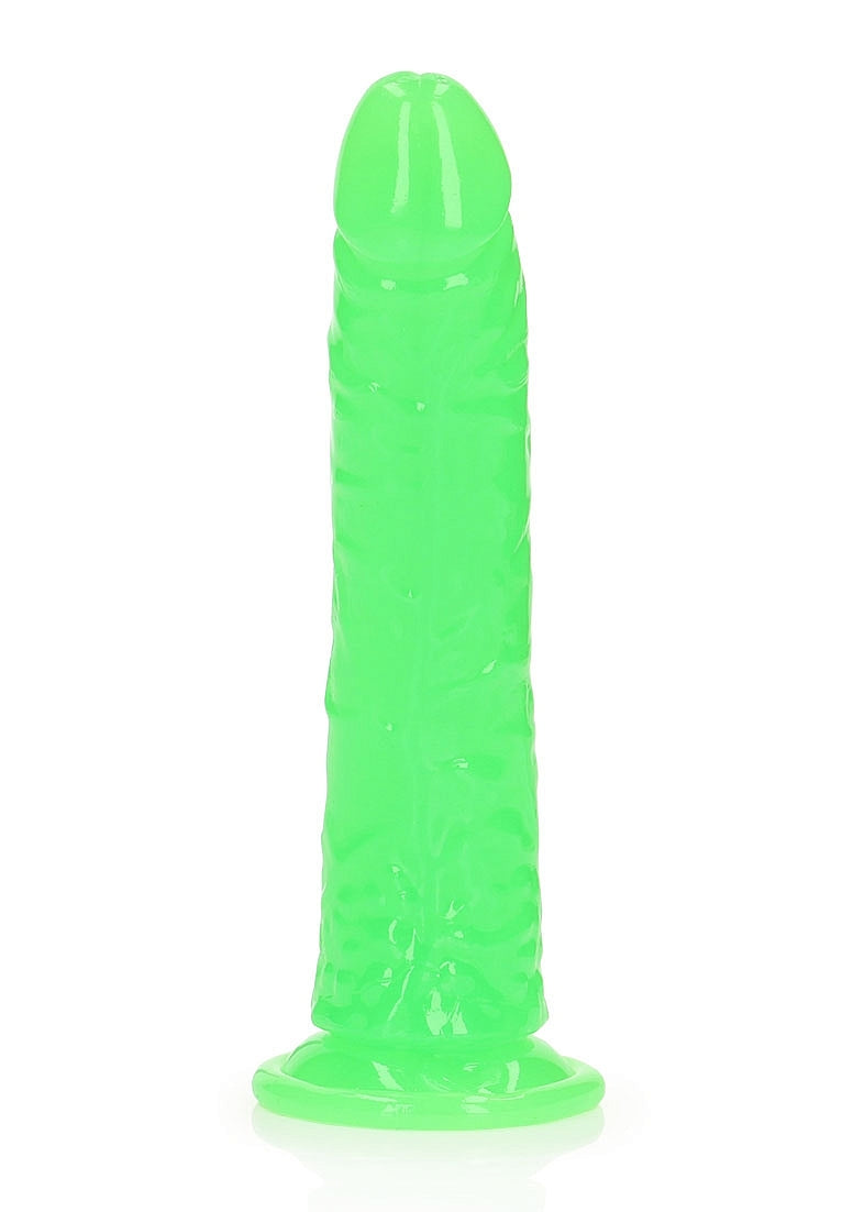 RealRock Glow In The Dark Dildo - Green 7"