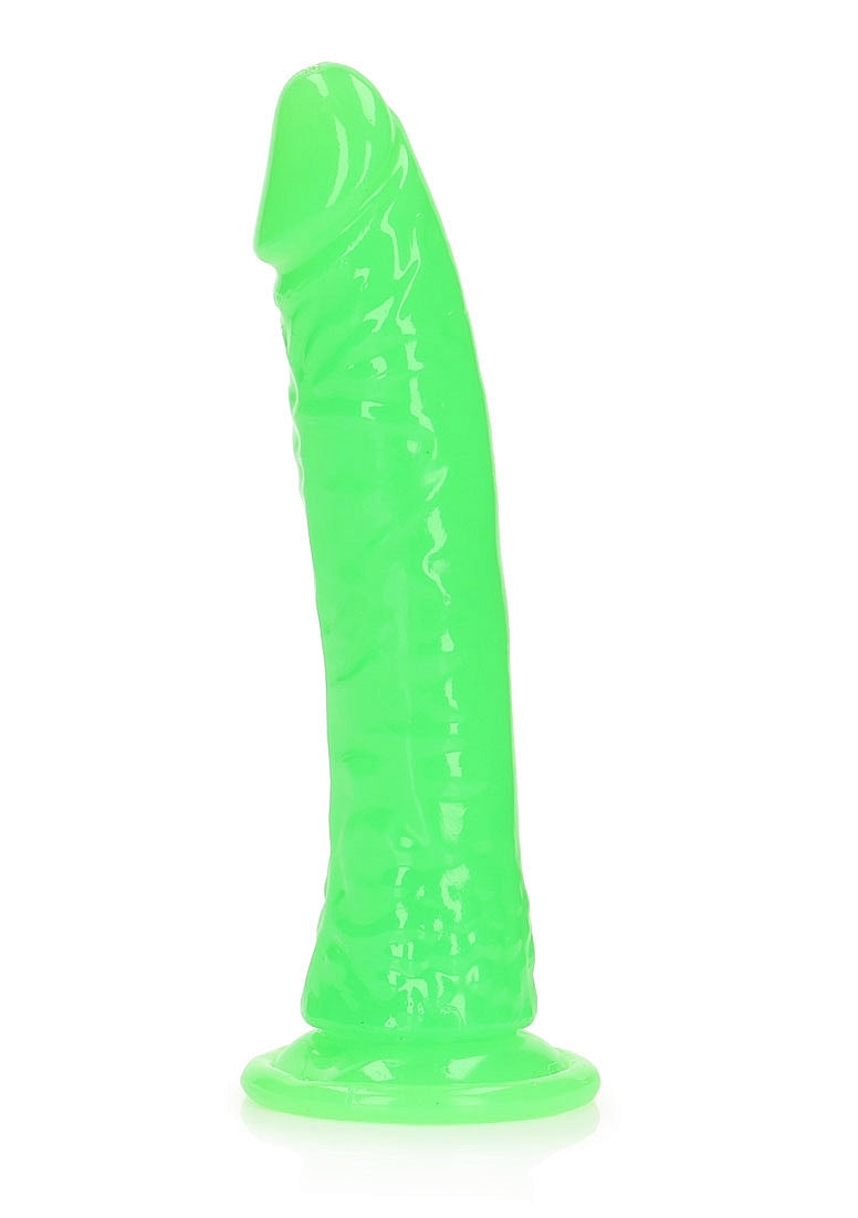 RealRock Glow In The Dark Dildo - Green 7"