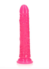 RealRock Glow In The Dark Dildo - Pink 8"