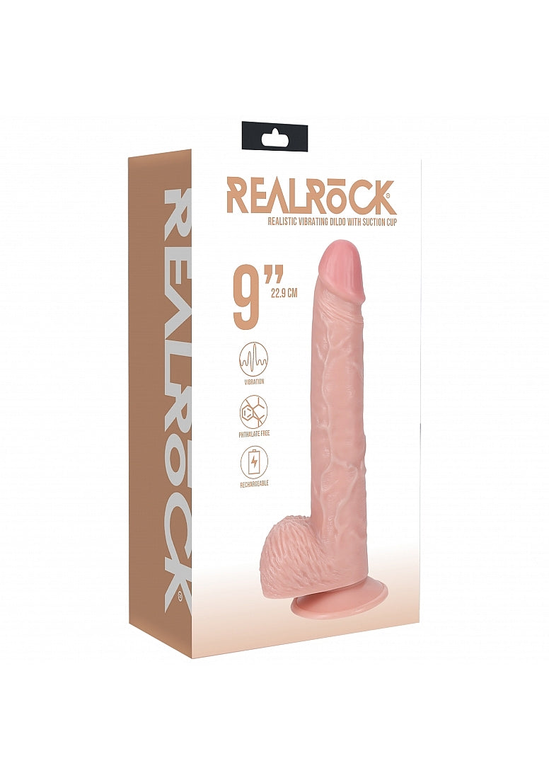 RealRock Vibrating Cock with Balls 9"