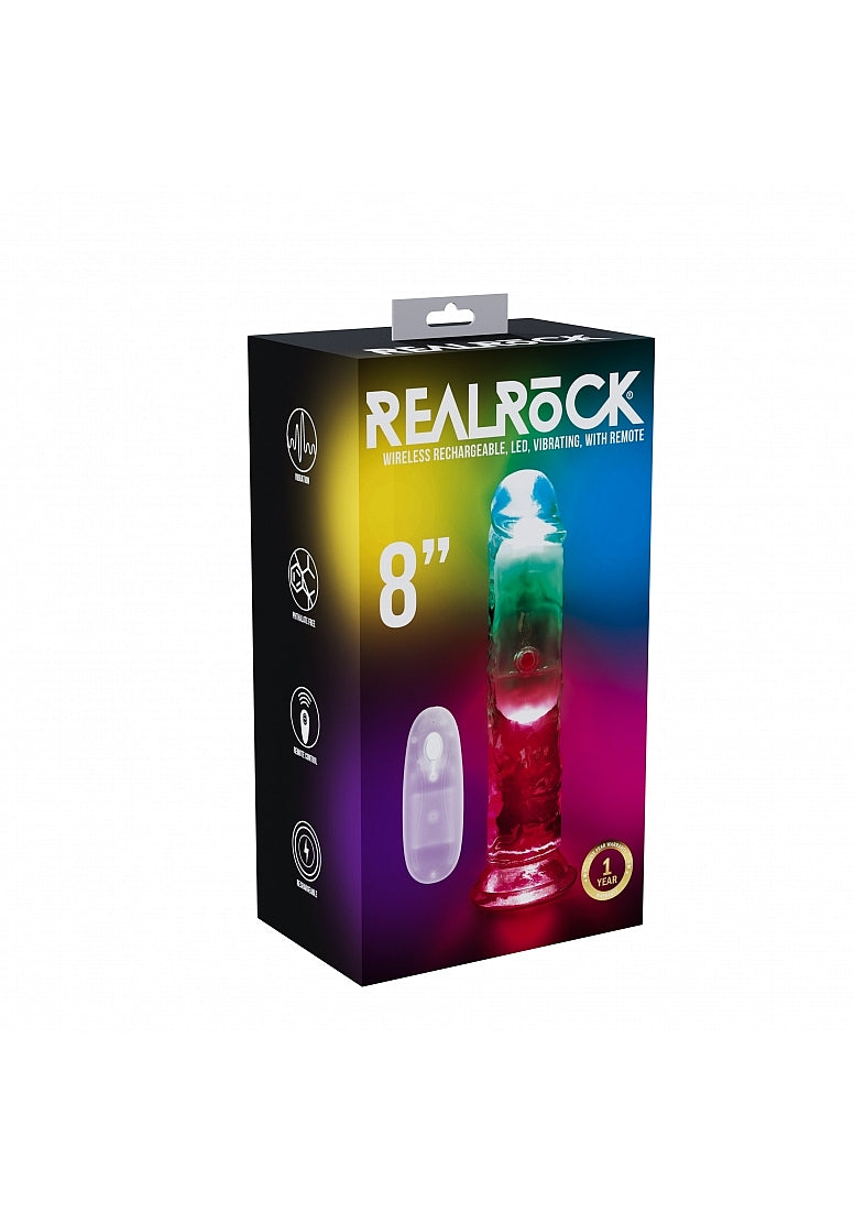RealRock Wireless Rechargeable LED Vibe 8"