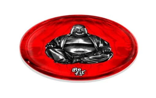 Be Lit Round Tray - Red Buddha