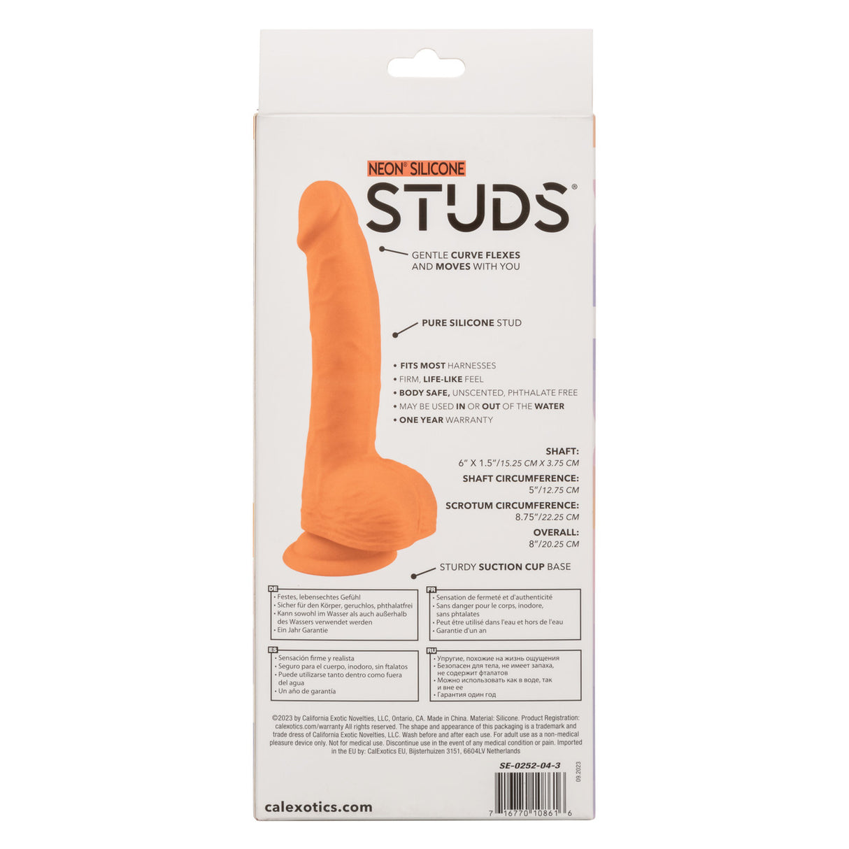 STUDS Neon Silicone 6" - Orange