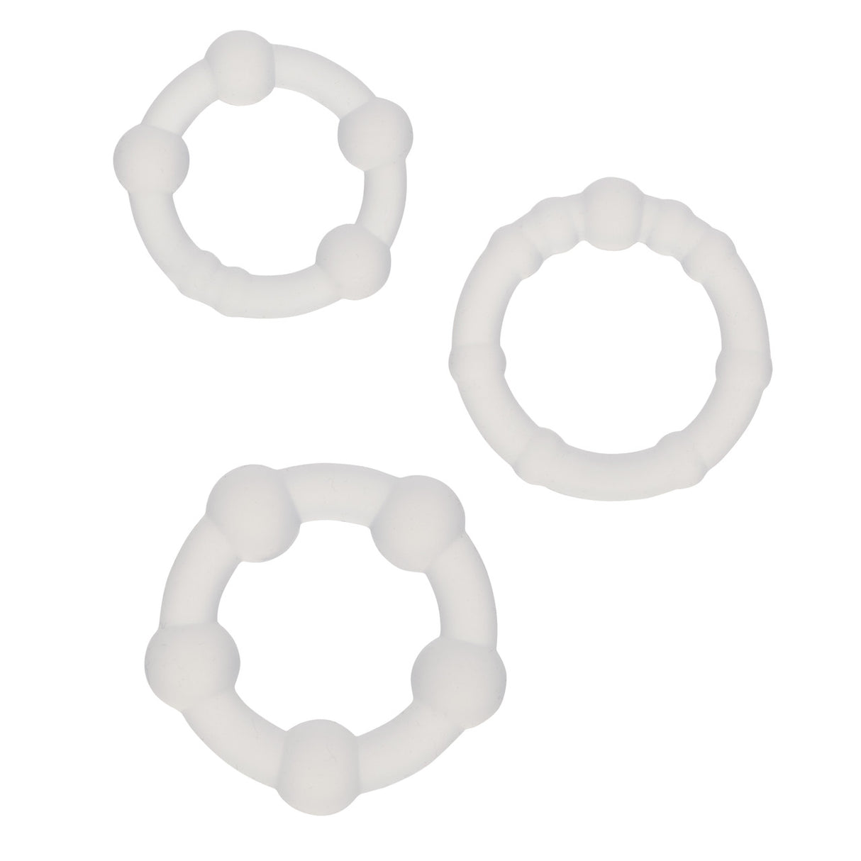 Alpha Ring Silicone Beaded 3pk