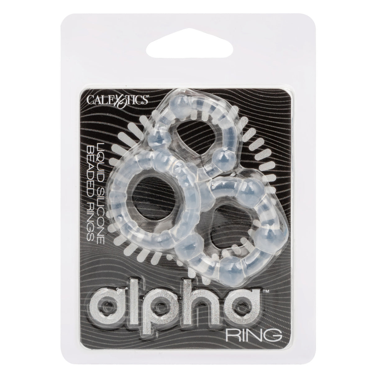 Alpha Ring Silicone Beaded 3pk
