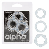 Alpha Ring Silicone Beaded 3pk