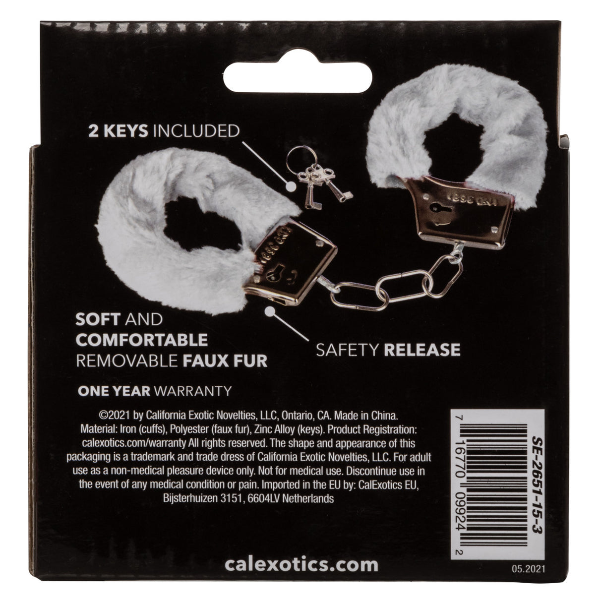 Playful Furry Cuffs-White