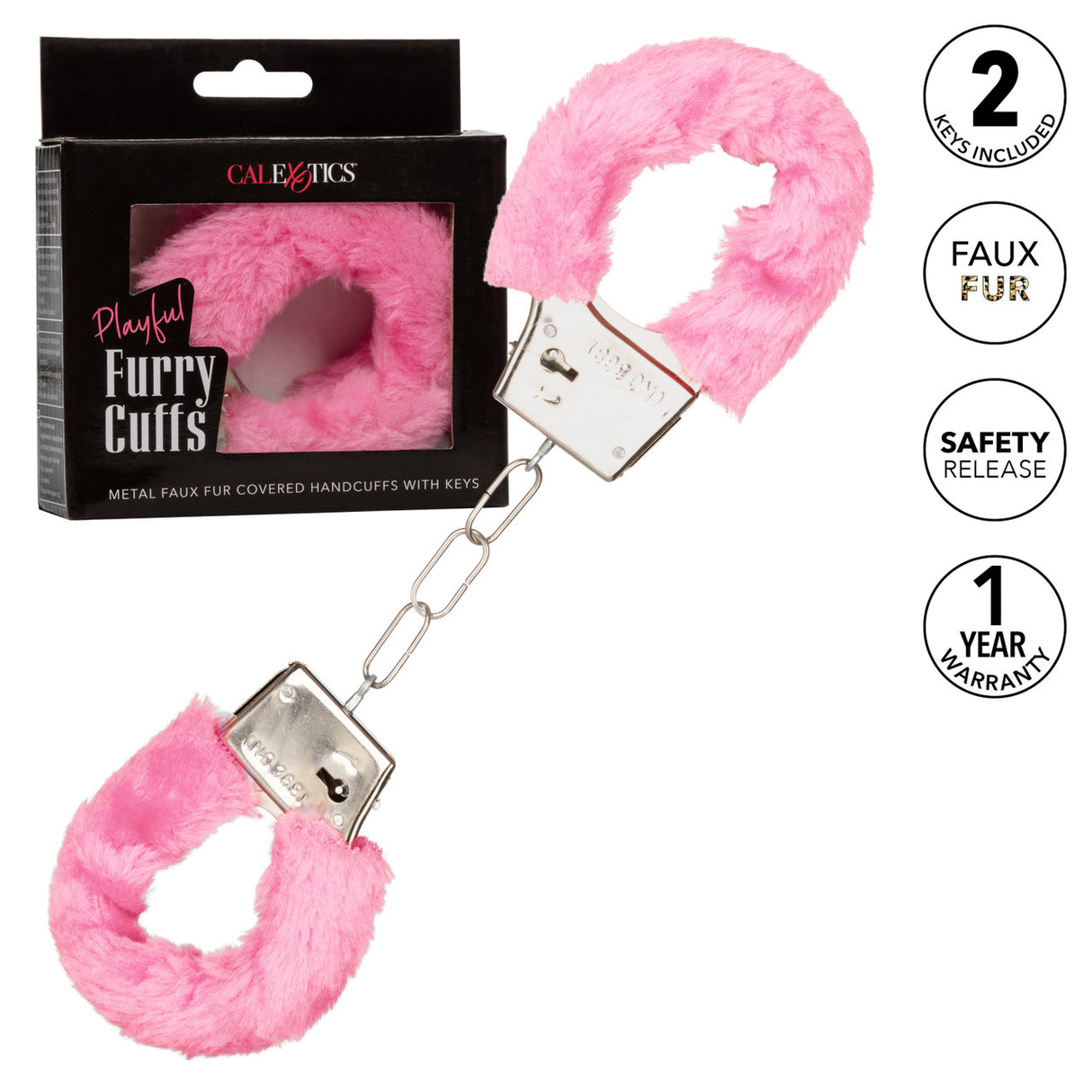 Playful Furry Cuffs-Pink