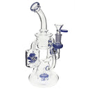10" Propeller Perc Bong Blue