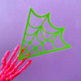 Sticker: Sourpuss Green Spiderweb
