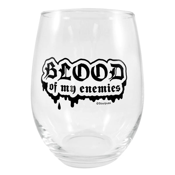 Wine Glass: Sourpuss Blood of my Enemies