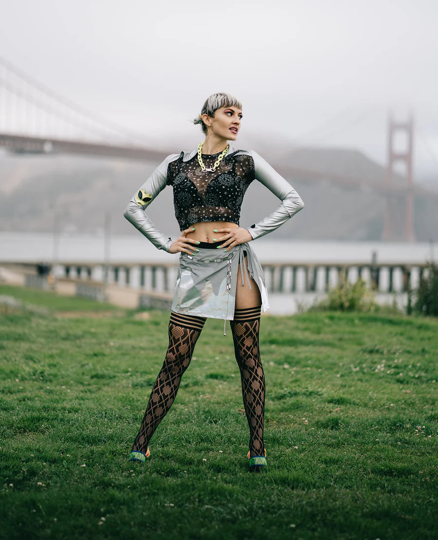 Thigh High: Elle Diamond Fishnet