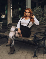 Thigh High: Mackenzie Black/White Tie Dye