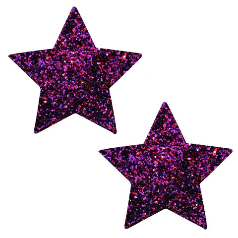 Pasties: Super Sparkle Purple Glitter Star