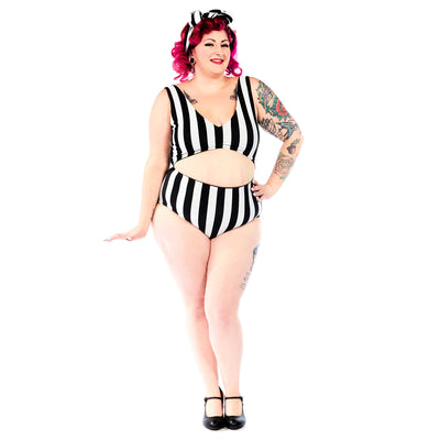 Swim: Stripe Monokini XXL