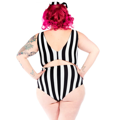 Swim: Stripe Monokini XXL