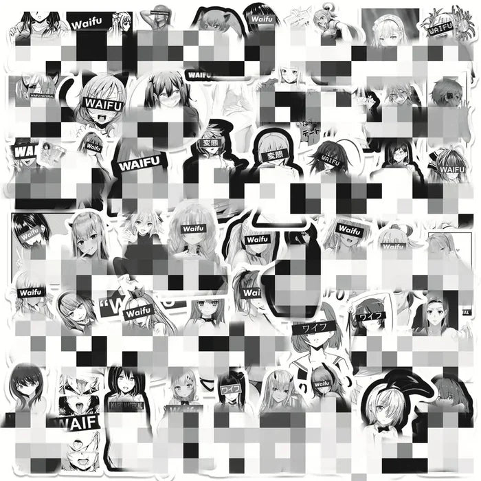 Sexy Anime Girl Stickers B - Assorted