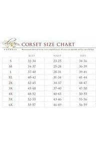 Red Brocade Boned Corset Large