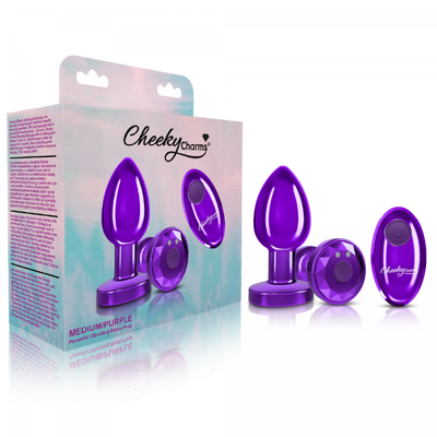 Cheeky Charms Rechargeable Vibrating Medium Purple