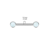 Nipple: Titanium Purple Opal-Rose Gold