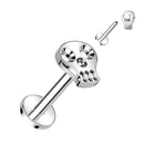 Labret: Titanium Skull-Silver