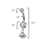 Belly Ring: Titanium Cluster-Aurora