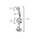 Belly Ring: Titanium Cluster-Aurora