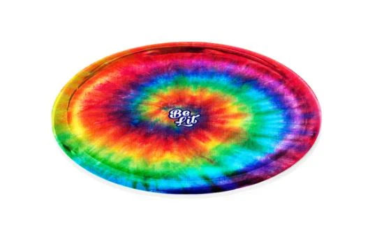 Be Lit Round Tray Tie Dye